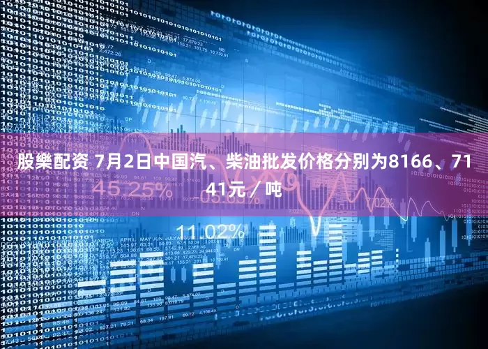 股樂配资 7月2日中国汽、柴油批发价格分别为8166、7141元／吨